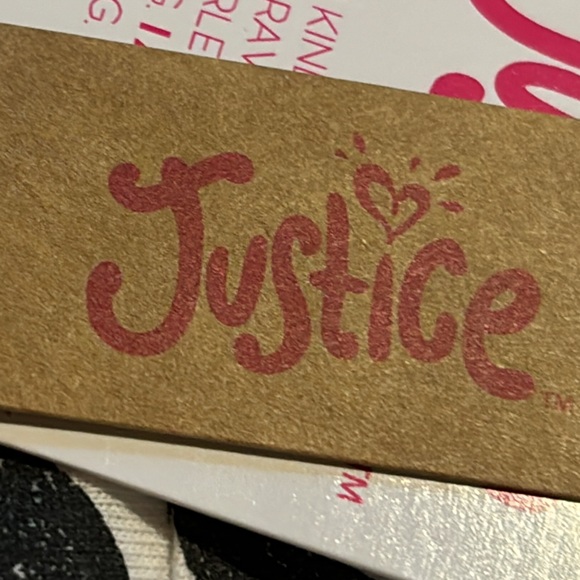 New Justice size Small (7/8) crop short sleeve glitter shirt - Picture 6 of 13